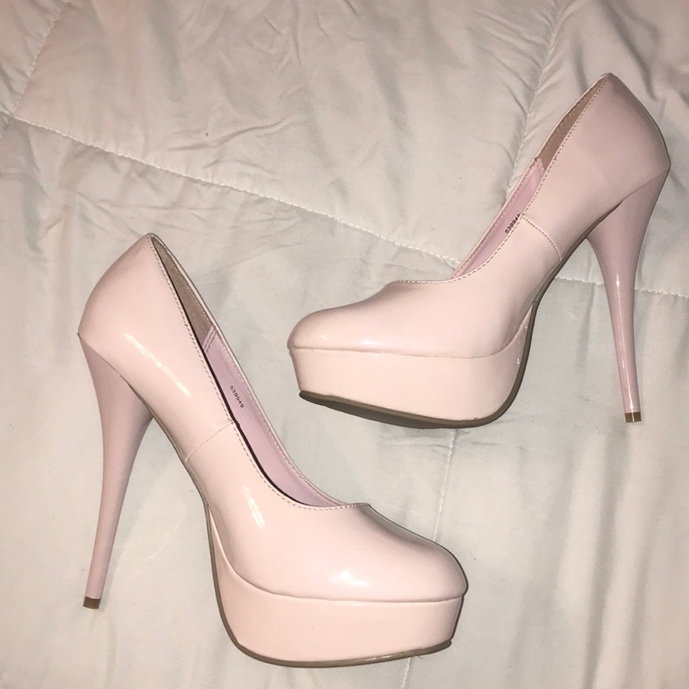 Charlotte Russe Pink Patent Leather Heels